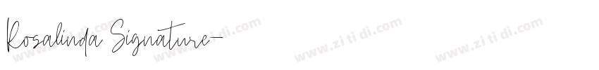 Rosalinda Signature字体转换